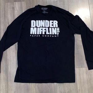 Dunder Mifflin The Office black long sleeve